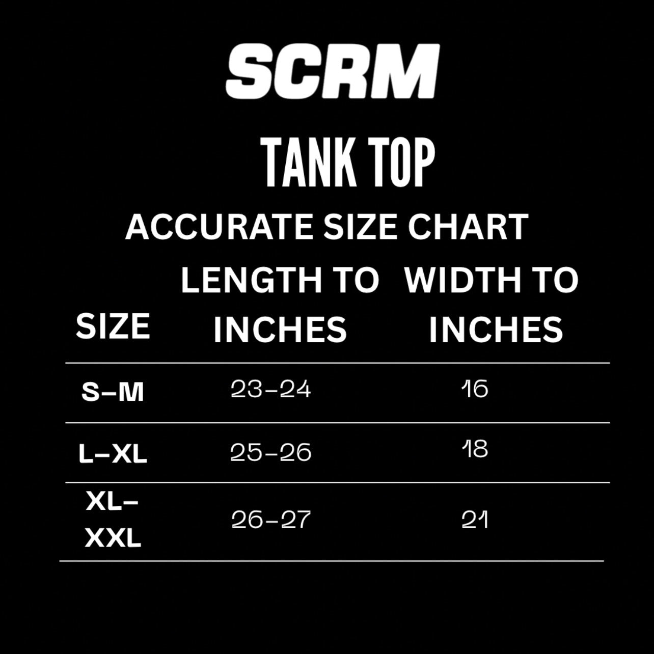 SCRM tank top embroider “black”