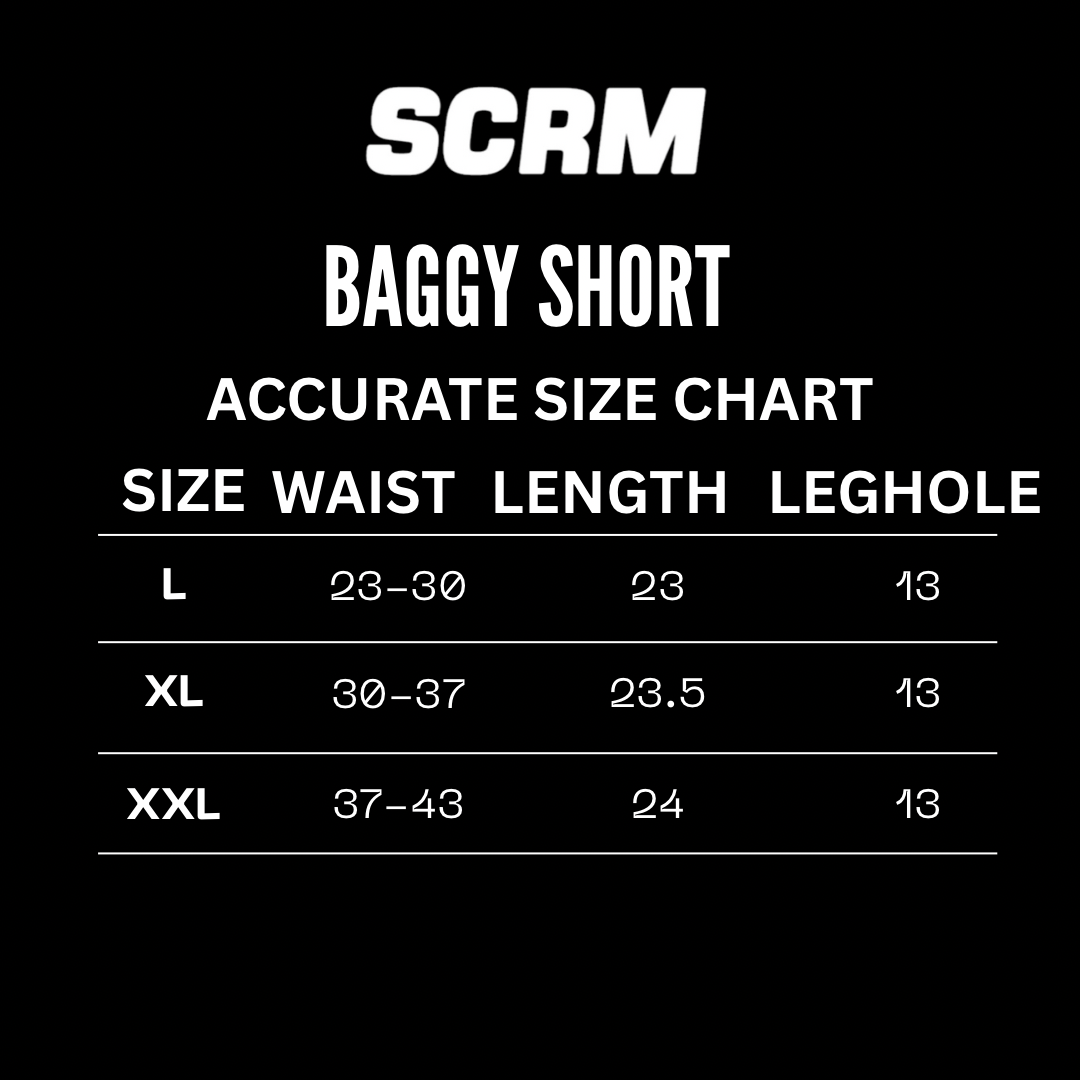 SCRM TRI LOGO BAGGY SHORTS