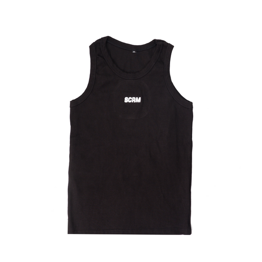 SCRM tank top embroider “black”