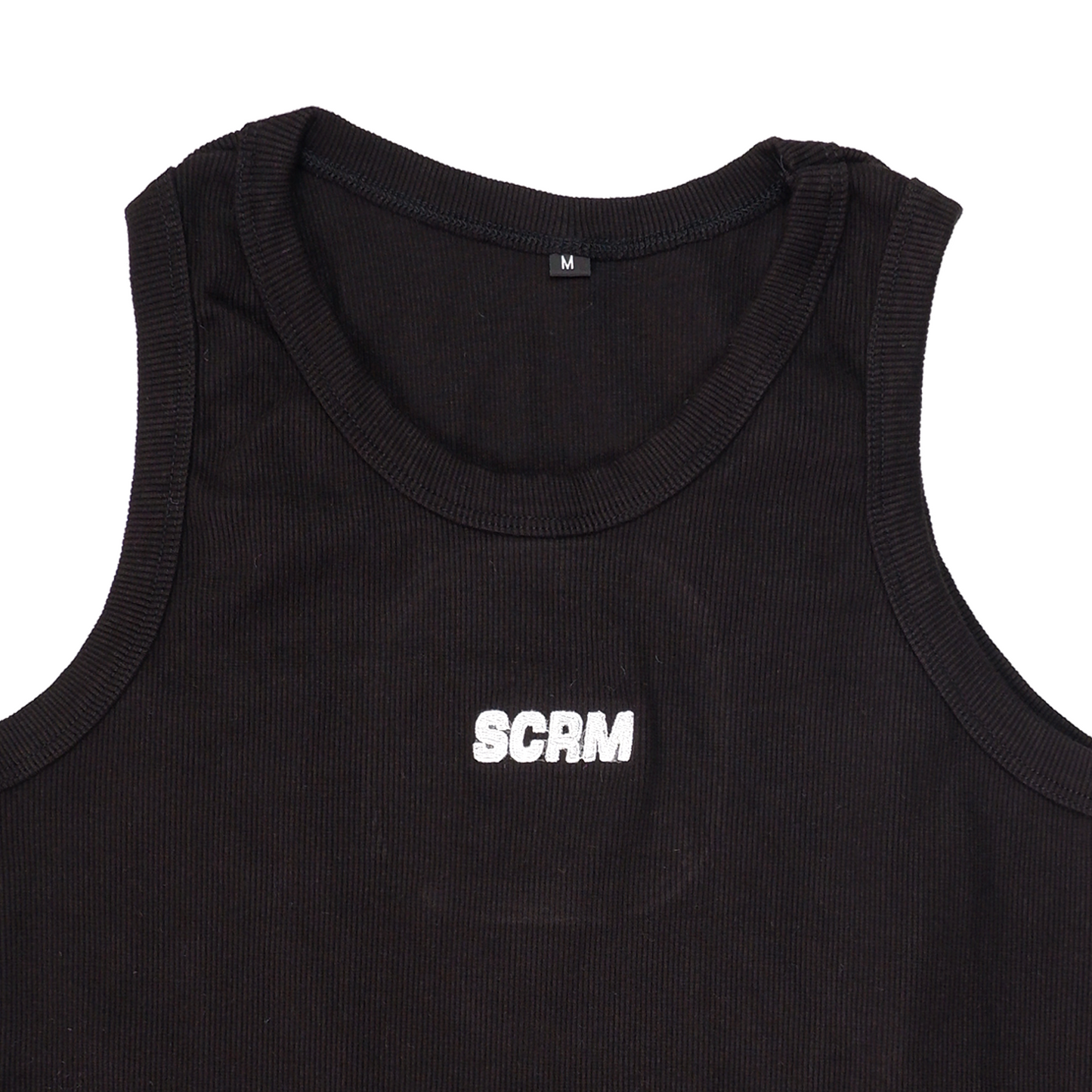SCRM tank top embroider “black”