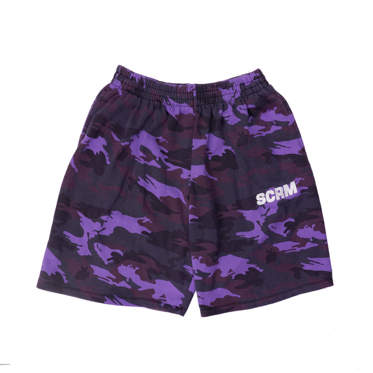 SCRM purple camou short