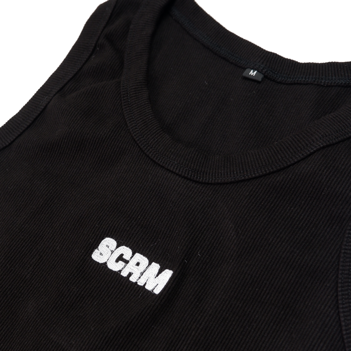 SCRM tank top embroider “black”